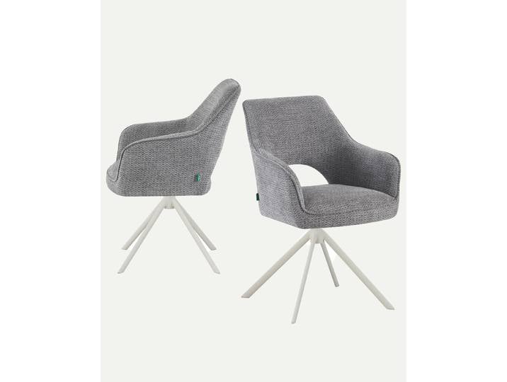 Esszimmerstühle THOMAS-CLEO 2er Set - 360° drehbar mit Rückholfunktion