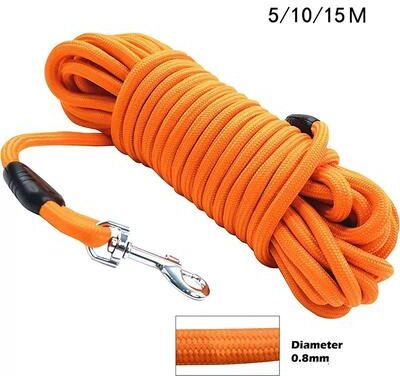 Inspire Essentials TrailMaster Long Dog Training Leash orange 49.21 Ft