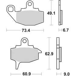 SBS Bremsbelag 602HF Street Ceramic