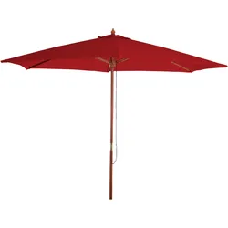 Sonnenschirm Lissabon, Gartenschirm Marktschirm, Ø 3m Polyester/Holz ~ bordeaux