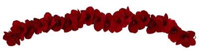 Nearly Natural 5-foot Lush Silk Vibrant Red Amaryllis Garland