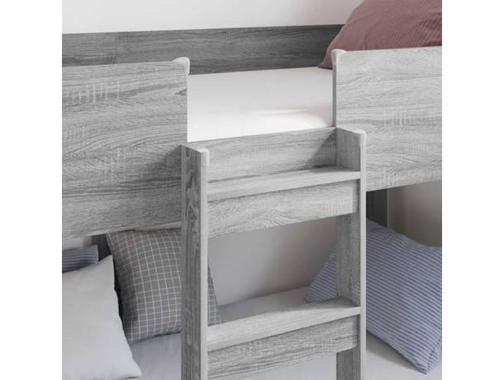 KTHLBRH Etagenbett Grau Sonoma 75 x 190 cm Technisches Holz, modernes Design, platzsparend, leicht zu reinigen, 2 Betten