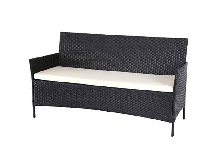 Mendler 3-Sitzer Sitzbank Halden - anthrazit, Kissen Creme