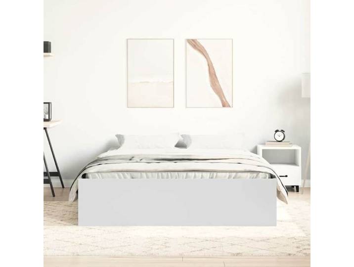 Elegant Cadre de lit - sans matelas - blanc 160 x 200 cm - Blanc 51.6 kg - 2505588