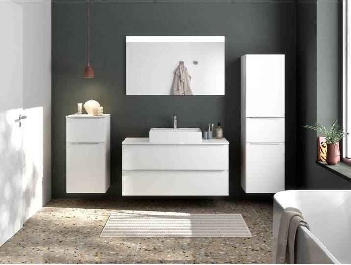 Badezimmerset MYBA XVIII 2-teilig 120cm Weiß/Weiß