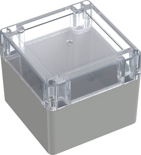 TRU COMPONENTS 6U07111109437 TC-13865100 Industrie-Gehäuse 105 x 105 x 89.7 ABS, Polycarbonat Lichtgrau, Transparent 1St.