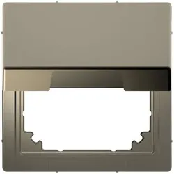 Merten Adapter mit Klappdeckel um System M in System Design zu integrieren, Nickelmetallic