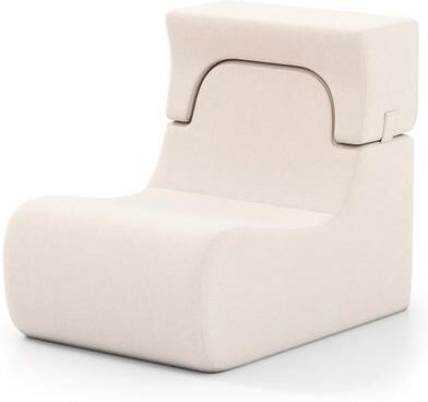 Costway Floor Chair Lazy Sofa with Detachable Headrest-Beige