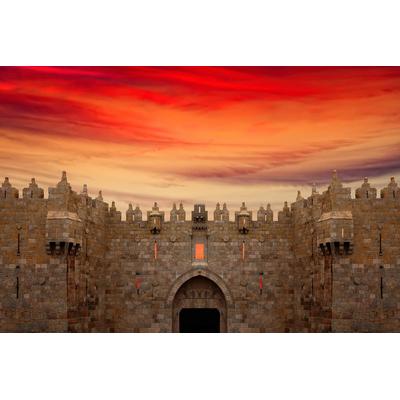 Fototapete PAPERMOON "Burgmauer", bunt, B:2,5m L:1,86m, Vlies, Tapeten