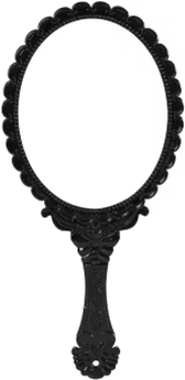 Inspire Curations Vintage Lace Handheld Makeup Mirror black
