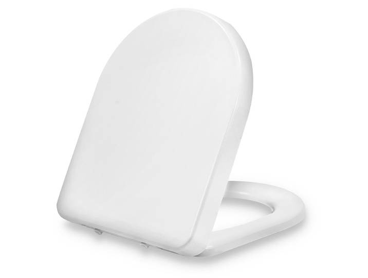 Dombach Senzano - Abattant WC avec Frein de Chute - Siège de Toilette Antibactérien - Forme en D - Premium