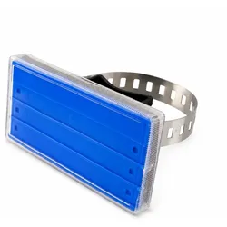 Schilderhalter 105 x 55mm mit V2A Band für Beschriftungen