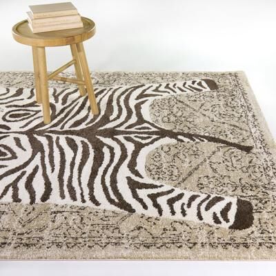 Balta Rugs Jabari Zebra Animal Print Area Rug