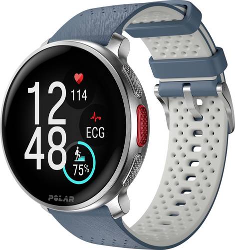 Polar Vantage V3 Sportuhr S/L Silber Farbe (Armband): Sky Blue
