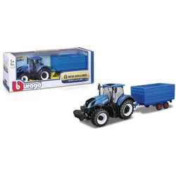 New Holland T7.315 mit Anhängern und Ballen