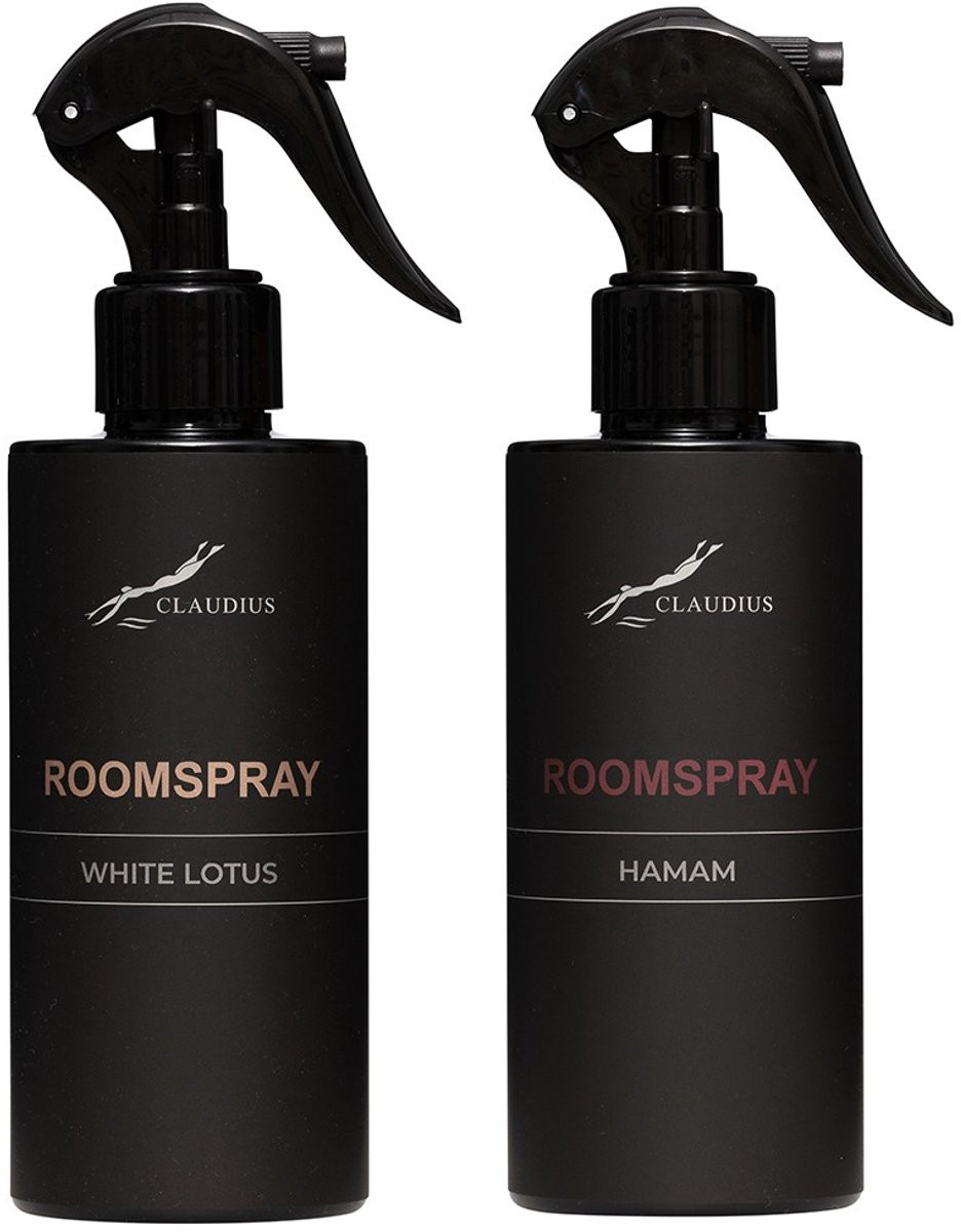 Splashbox Cosmetics Roomspray White Lotus en Hamam - 300 ml - 2 stuks
