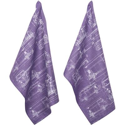 Geschirrtuch PAD "CULTURE", lila (violet), B:50cm H:1cm L:70cm, 100% Baumwolle, Geschirrtücher, Geschirrtuch, 100% Baumwolle, 50x70 cm
