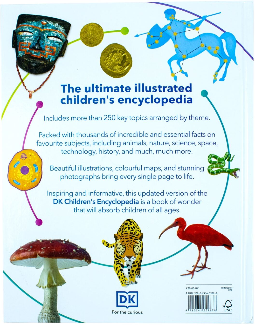 Dorling Kindersley DK Children's Encyclopedia: The Book That Explains Everything by DK - Hardback - Ages 7-9 - 320 Pages - 250+ Topics -
