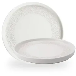 Churchill Viana Charcoal Grey Walled Plate 8 1/4"