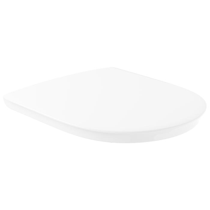 Villeroy und Boch ViCare WC-Sitz 9M7261T1 durchgehende Scharnierwelle, Scharniere Edelstahl, weiß AntiBac