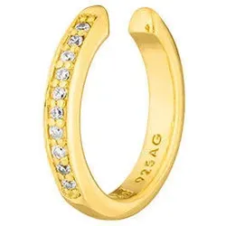 LEAF - EARCUFF BASIC MIT ZIRKONIA - gold