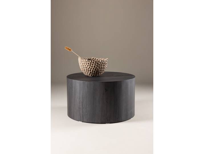 Couchtisch VENTURE HOME York, runder Couchtisch, modern & elegant, Ø 80 cm , schwarz (schwarz, schwarz), B:80cm H:45cm T:80cm, Tische, Couchtisch, Sofatisch, MDF, rund, einheitlich, schlicht, vielseitig