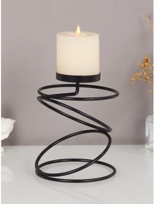 Uplift Essentials Ins Luxury Style Metal Candle Holder black