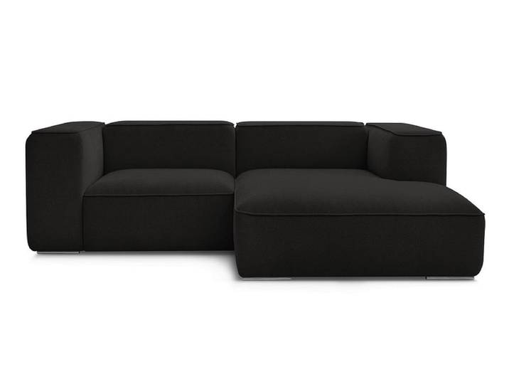 Ecksofa BOBOCHIC ZEPHYR Stoff mit Textur schwarz