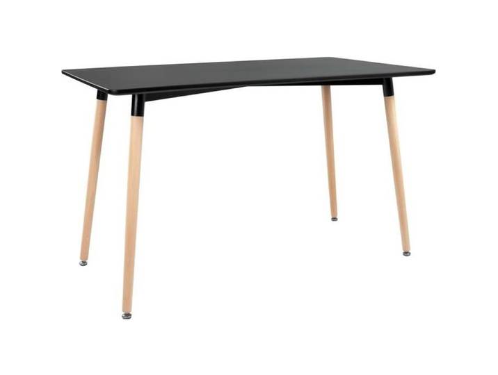 Table rectangulaire 120 × 70cm noire PIA