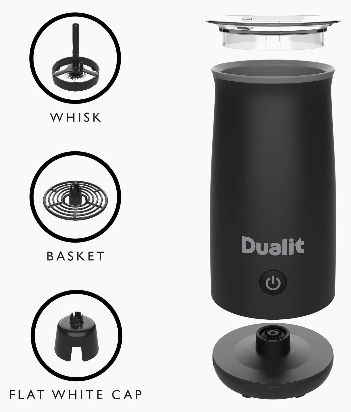 Dualit Melkopschuimer Milk & Chocolate Zwart