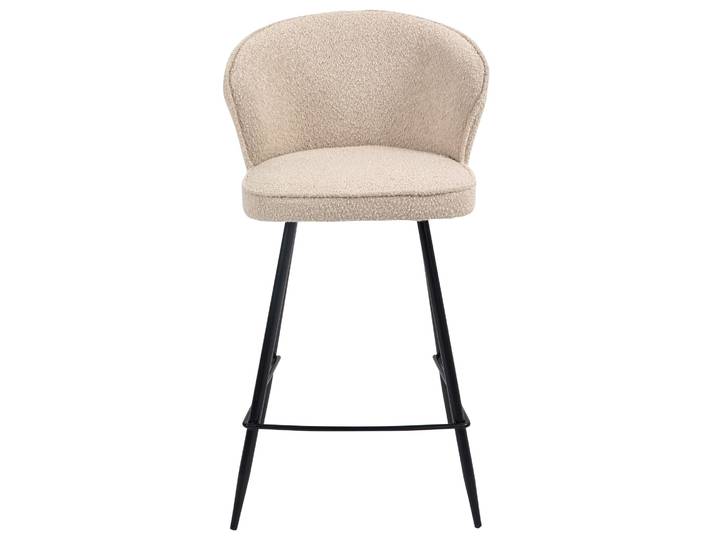 Chaise snack effet laine bouclette sable