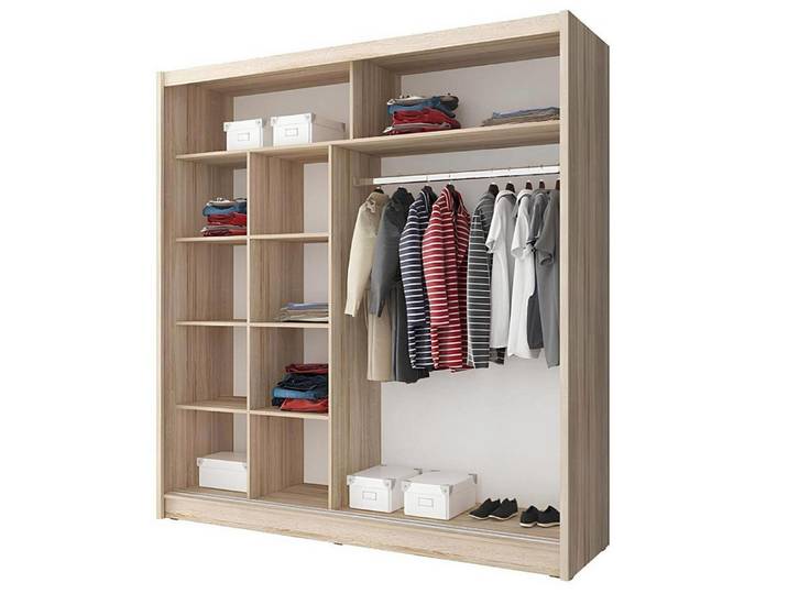Xlmoebel Kleiderschrank Vielseitiger Mehrzweckschrank aus Holz für Ordnung und Stauraum (Wasserbett LB8824) Hergestellt in Europa