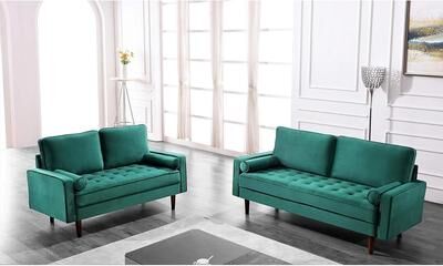 US Pride Furniture Civa 2 Piece Living Room Set - Sofa and Loveseat