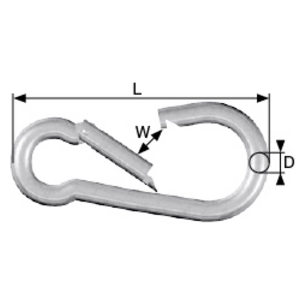 Dörner + Helmer Karabinerhaken Ø 4 mm galvanisch verzinkt (4815034)