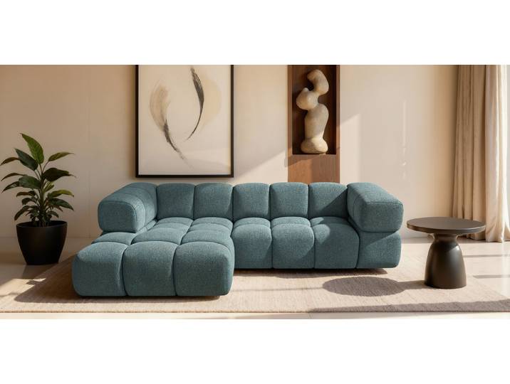 Kaiser Möbel Ecksofa Designsofa mit luxuriösem Strukturstoff im Stoff Puente AVERRO, Exklusive 3D-Struktur des Stoffes,Designorientiertes Premium-Ecksofa