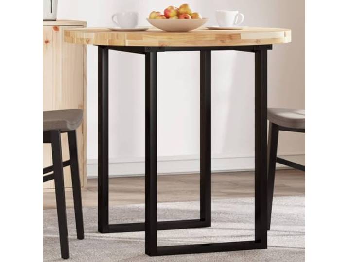 PTUGUOF Runde Tischplatte Akazie Massivholz 80x4 cm Unbehandelt, Pflegeleicht, Vielseitig für Esszimmer, Küche, Balkon