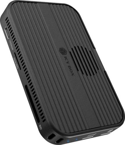 ICY BOX IB-DK4071M-CU31 USB-C M.2 PCIe NVMe 2 Port Dockingstation mit Kartenleser