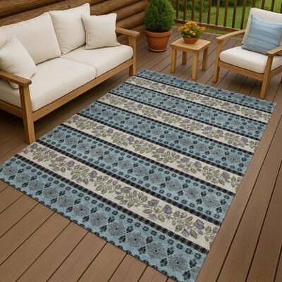 Addison Rugs Machine Washable Indoor/ Outdoor Stripe Sochi Chantille Rug