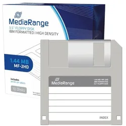 MediaRange 10er-Pack Disketten »MR200 MF-2HD« grau