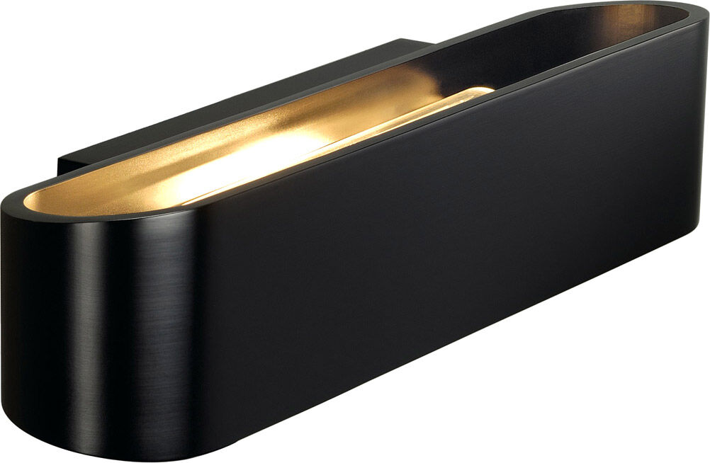 SLV Ossa R7s 300 Wandleuchte, Oval, Matt Black, R7s 118mm, Max. 120w, Up/down - Wand- Und Deckenleuchten