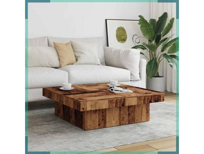 Table basse - 856554 - Vieux bois - Bois d'ingénierie - 90x90x28 cm