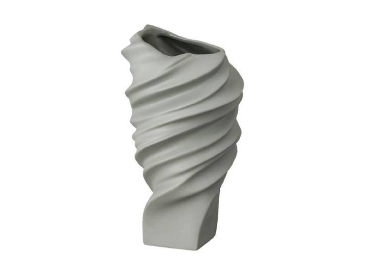 Tischvase ROSENTHAL Squall 15 cm , grau, H:15cm, Keramik, Vasen, Tischvase
