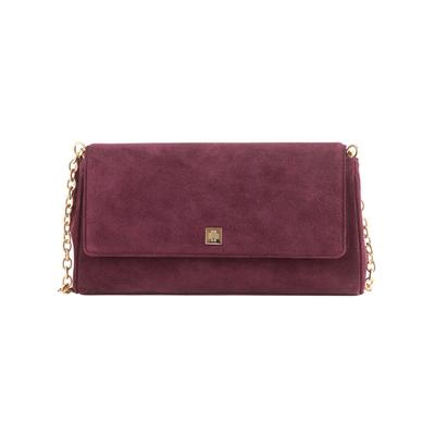 Umhängetasche HÖGL "Högl Taschen Veloursleder", Damen, Gr. onesize, lila (dunkelrot), Veloursleder, Taschen Umhängetasche
