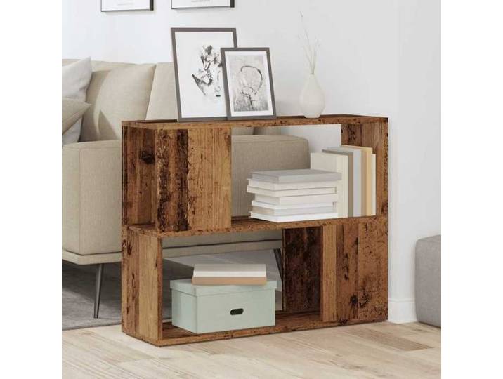 Elégant Bibliothèque étagère à Livres - vieux bois - 80x24x63 cm - Séparateur Meuble de Rangement &8654589