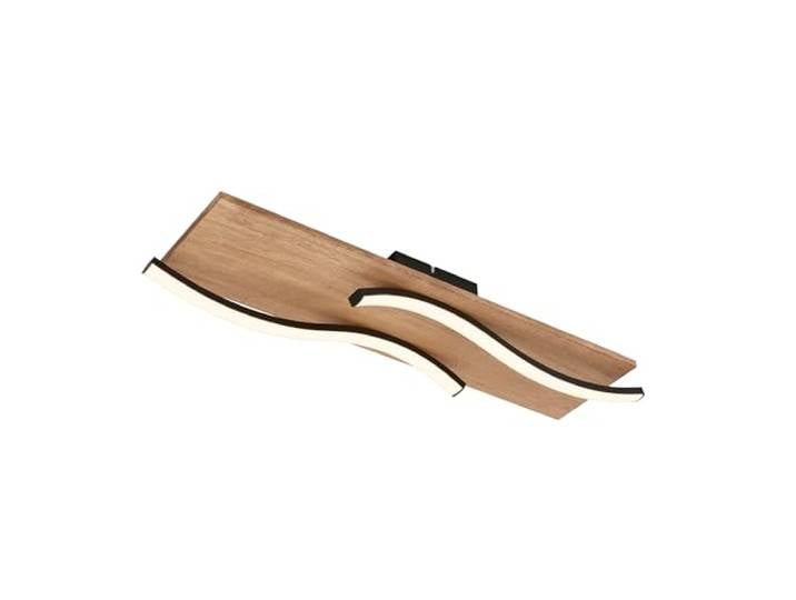 BRILONER - Plafonnier LED vintage en forme de vague\, lumière blanc chaud\, socle en bois\, plafonnier LED\, lampe\, lampe de salon\, lampe de chambre\, lampe de cuisine\, plafonnier\, 55 cm\, bois noir
