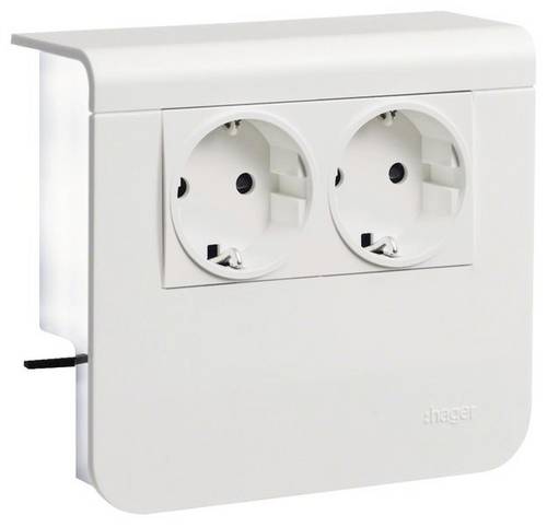 SL200559009016 Elektro-Sockelleisten-Zubehör Geräteeinsatz Steckdose Weiß 1St.