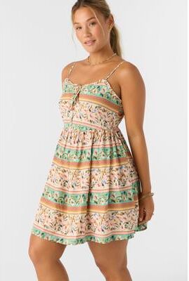 O'Neill s Delena Mini Dress in Tapioca, Size Small, Viscose