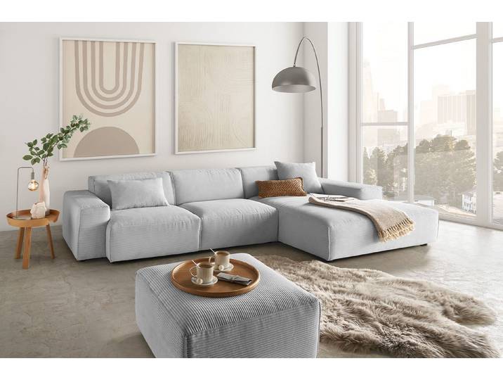 KAWOLA Ecksofa RANI L-Form Cord Sofa - Bequem & Modern - Wohnzimmer Couch, L-Couch Cord, verschiedene Farben, 299x189cm, rechts/links montierbar