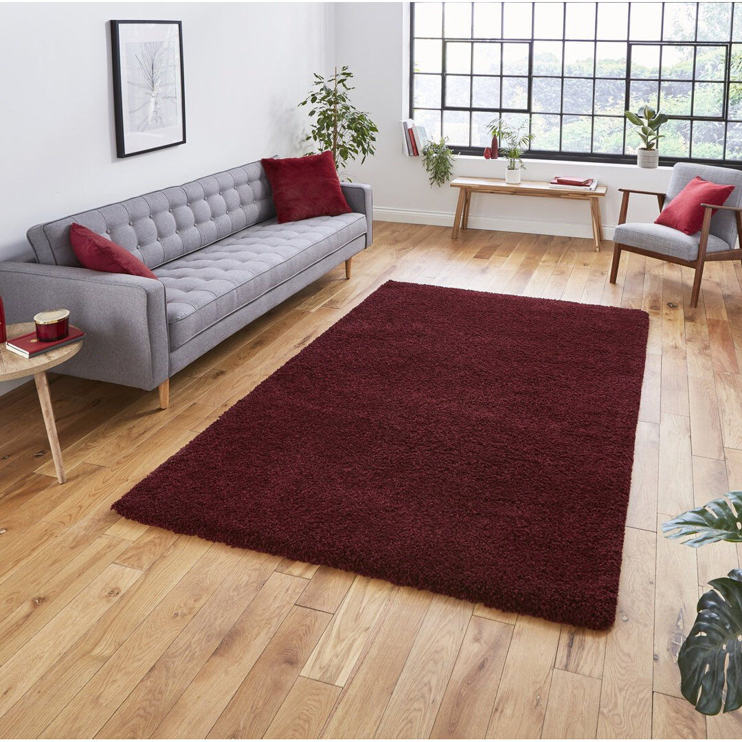 Latitude Run Canh area rug Machine Woven Ruby Ruby Rectangle 200 x 290cm