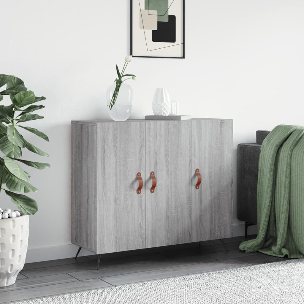 George Oliver Colvell 90cm Sideboard Grey Sonoma 80cm H X 90cm W X 34cm D